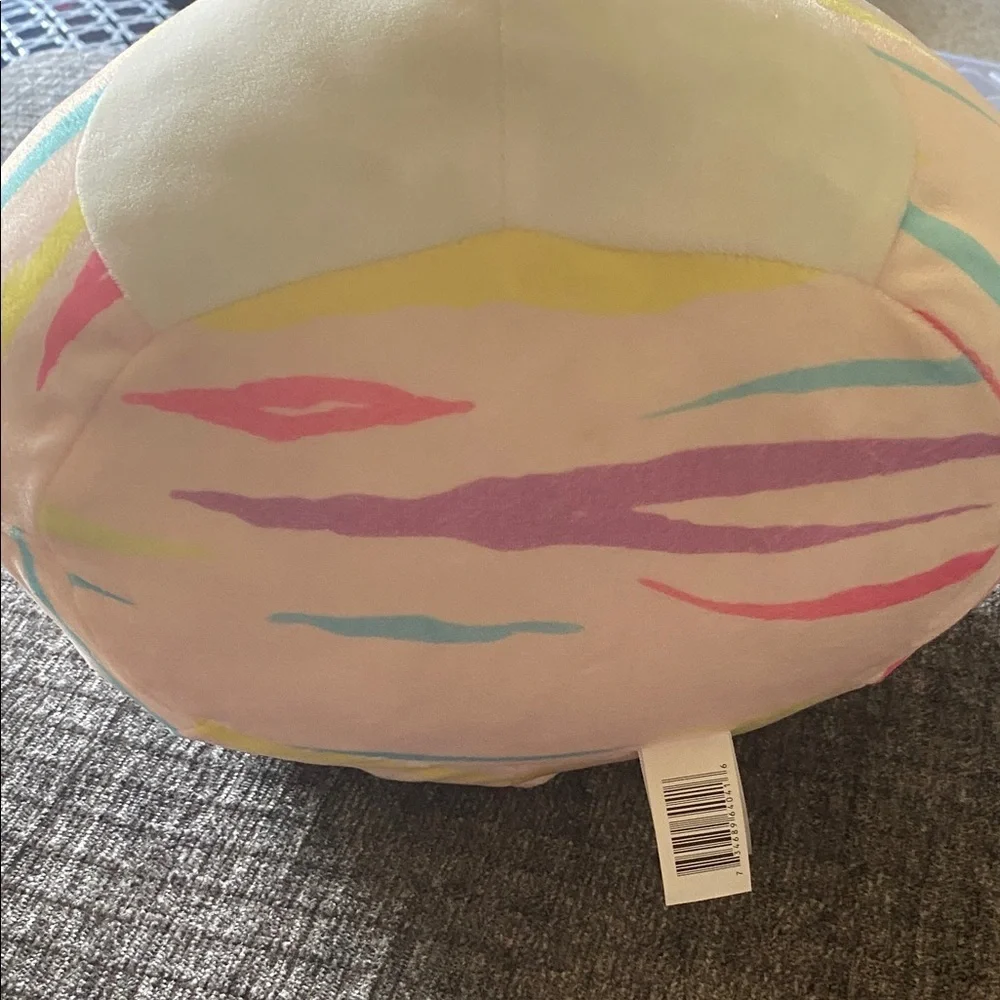 Squishmallows Colorful Large Striped Plush Cat Toy.